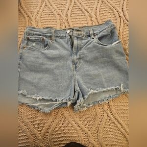 Levi's Denim Frayed Hem Women  High Rise‎ Shorts Size 32